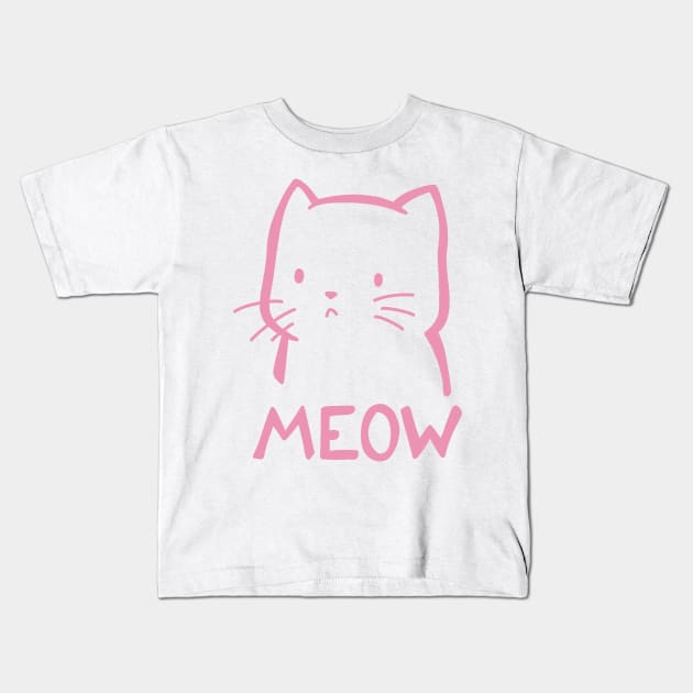 Meow Kids T-Shirt by valentinahramov